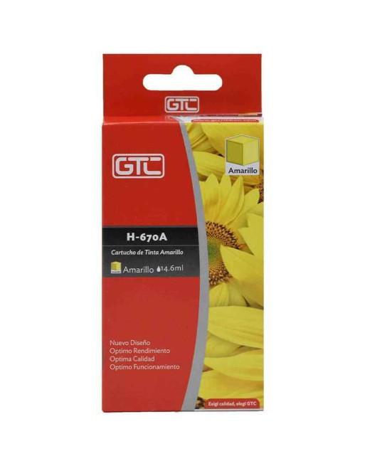 CARTUCHO HP GT 670XL AMARILLO GTC