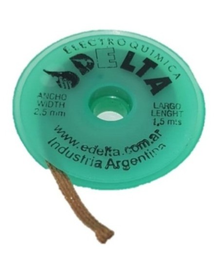 MALLA DESOLDANTE DE COBRE 1.5MTS 3.5MM DELTA