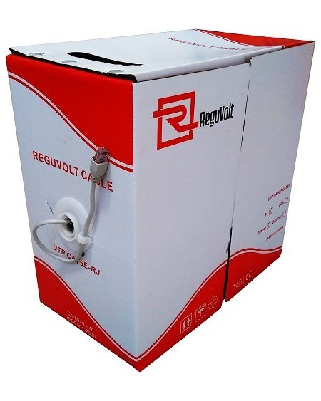 CABLE DE RED UTP 305MTS CAT5T GRIZ INTERIOR RV-UTP-503 REGUVOLT