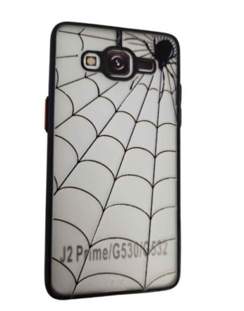 TPU SAMSUNG J2 PRIME/G530/G532 ULTRA FINA TRANSPARENTE DISEÑO TELA ARAÑA NEGRO DASH
