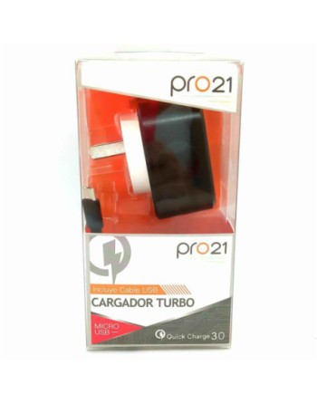 CARGADOR 220V A USB + CABLE TIPO C TRUBO QUICK CHARGE 3.0 9V MS-87P PRO21