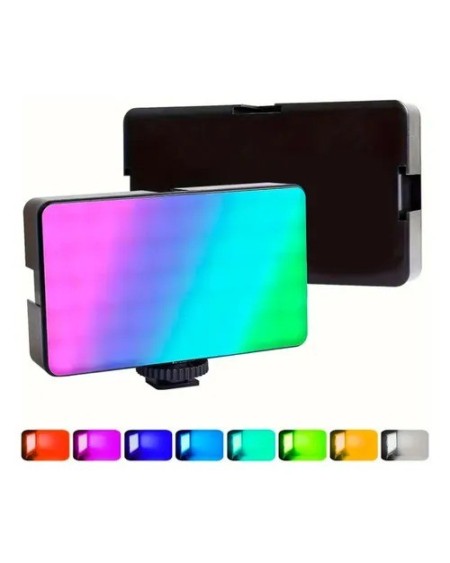 PANEL DE LUZ PORTATIL P/CEL FRIO/CALIDO/RGB LED-83003 TIME