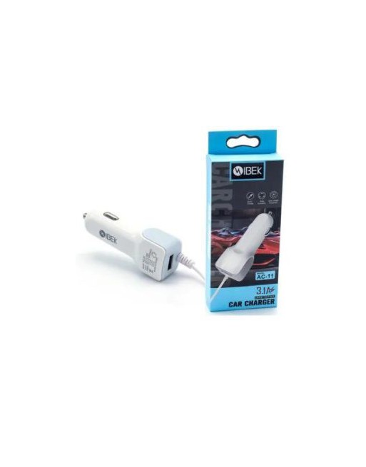 CARGADOR 12V A USB C/CABLE MICRO USB 3.1AMP AC-01 IBEK