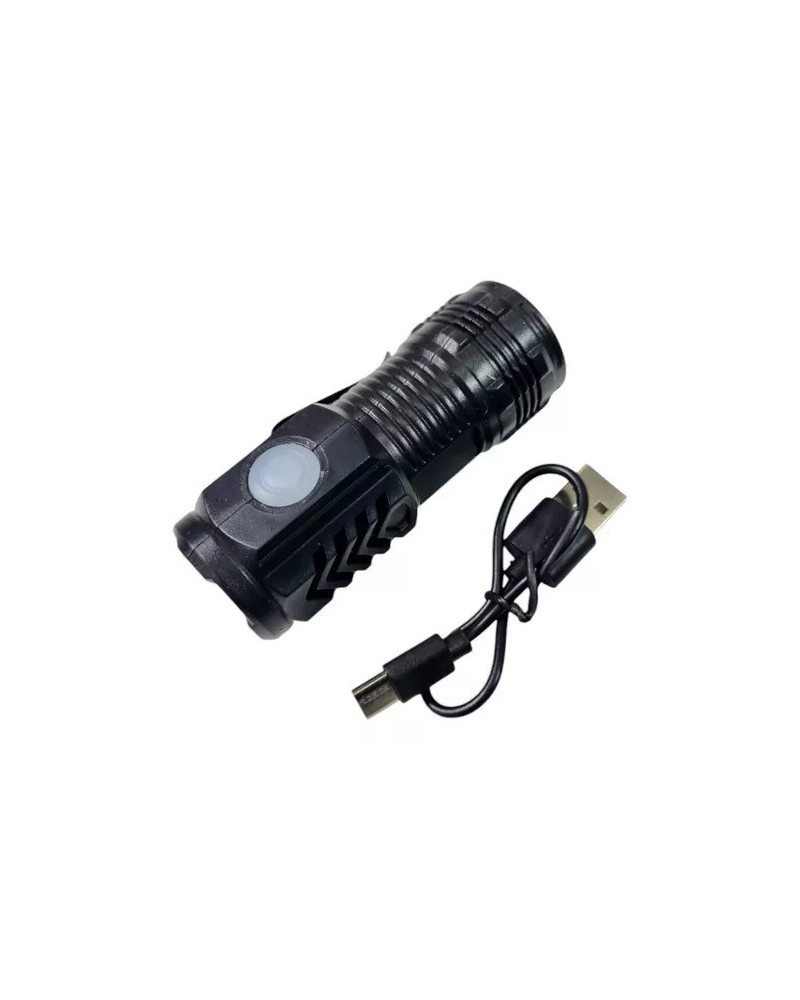 LINTERNA 3 LED RECARGABLE NEGRA HS-2401 CON IMAN MINI FLASHLIGHT