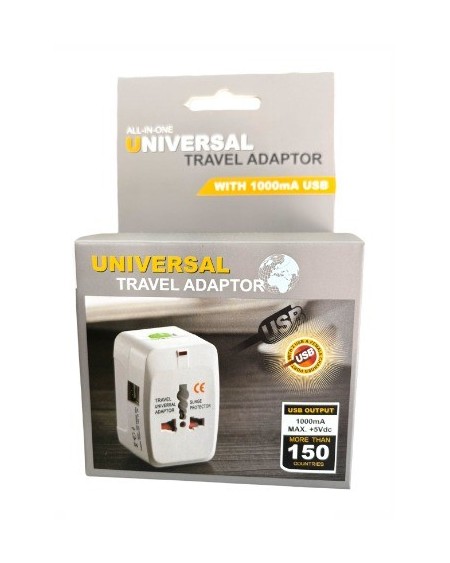 ADAPTADOR MULTIPLE DE VIAJE 220VLS 3 EN 1 NTERNACIONAL