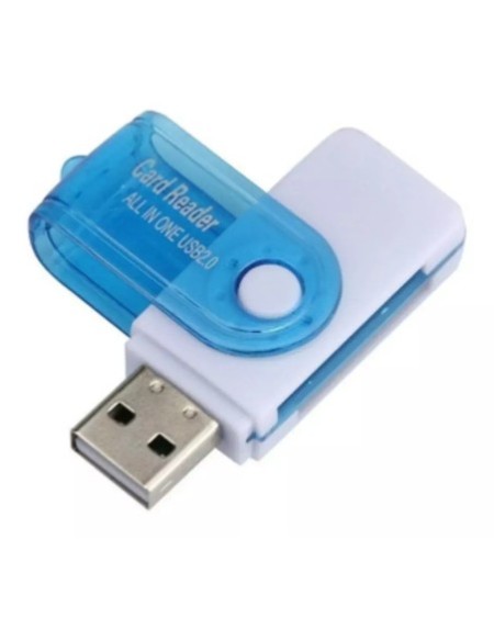 LECTOR DE MEMORIA MULTIPLE TAPA TRANPARENTE COLORES 480MBPS