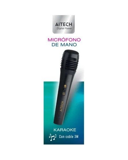 MICROFONO DINAMICO PROFESIONAL 3MTS KARAOKE AITECH