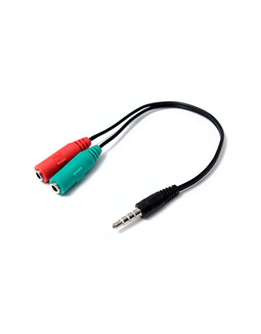 ADAPTADOR 3.5 M A 3.5 H X 2 PARA MICROFONO Y AURICULAR GENERICO