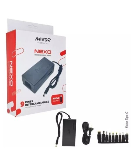 CARGADOR P/NOTEBOOK UNIVERSAL 9 PINES C/FICHA TIPO C NEXO