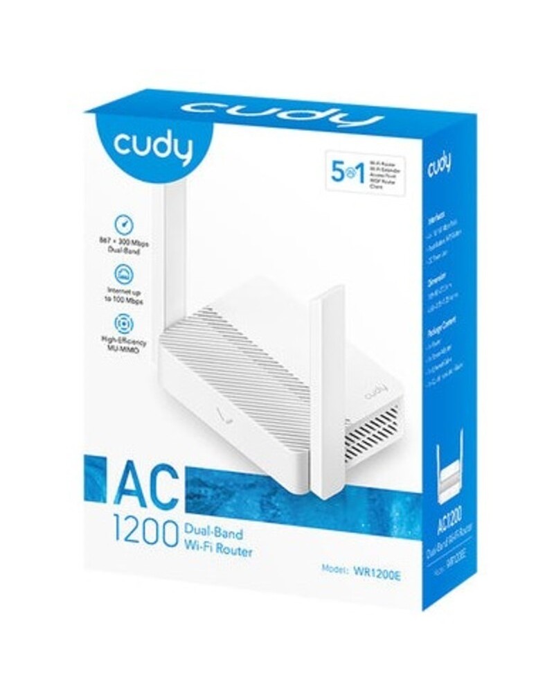 ROUTER WLS 2 ANTENAS 5 EN 1 DUAL BAND AC1200 WR1200E CUDY