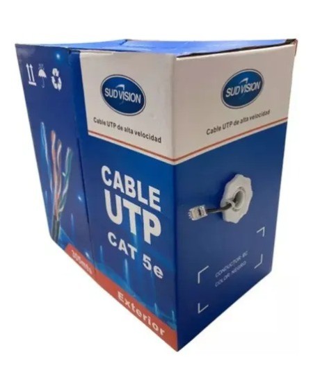 CABLE DE RED UTP 305MTS CAT5E EXTERIOR SUDVISION