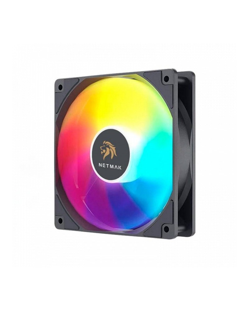 COOLER 120X120X25 RGB 15LED NM-12RG NETMAK