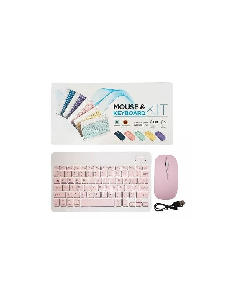 TECLADO + MOUSE WLS BLUETOOTH MINI PARA TABLET COLORES TMU-001 TIME