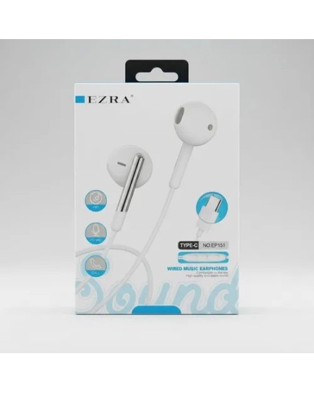AURICULAR IN-EAR TIPO C BLANCO NO.EP151 EZRA