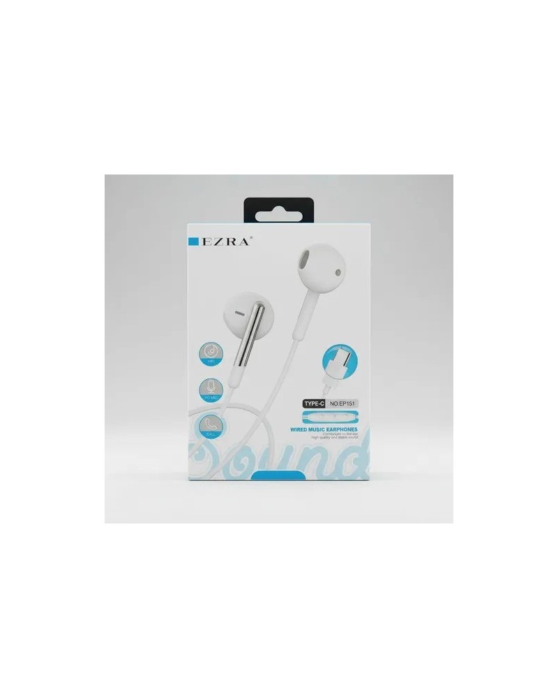 AURICULAR IN-EAR TIPO C BLANCO NO.EP151 EZRA