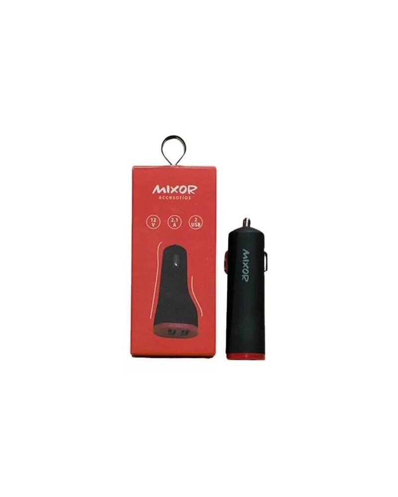 CARGADOR 12V A USB X 2 2.1AMP ROJO ALIVIO MOD39 MIXOR