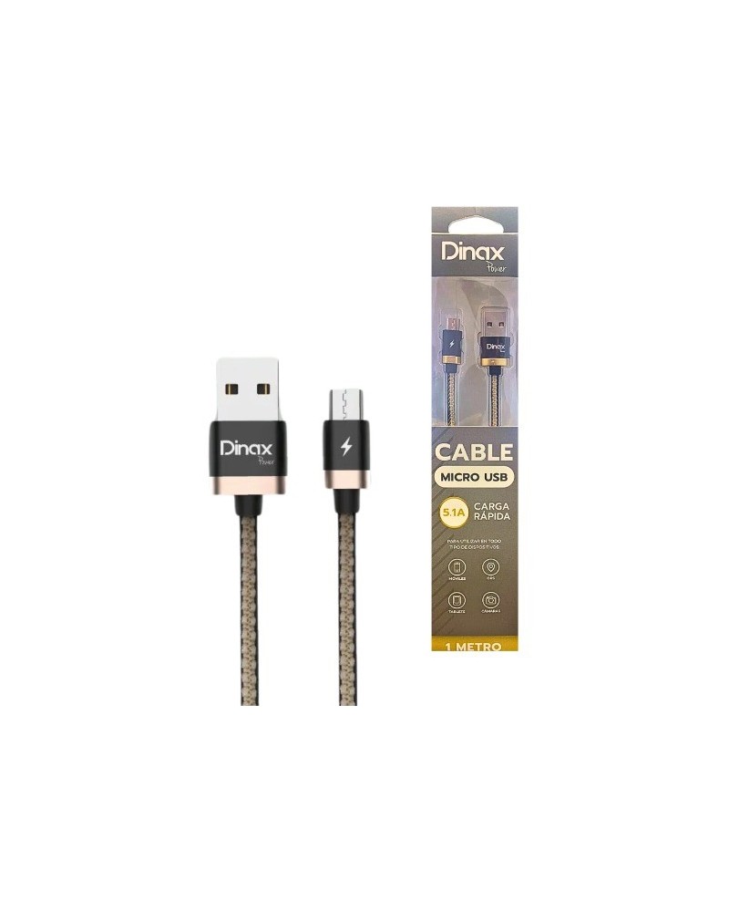 CABLE USB MICRO USB 5.1AMP 1MTS DX-6USBV8-1M DINAX