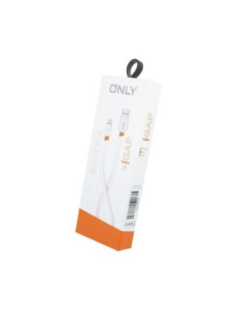 CABLE MICRO USB 4AMP 1MT CARGA RAPIDA PLANO BLANCO NARANJA MOD 91 GAP ONLY