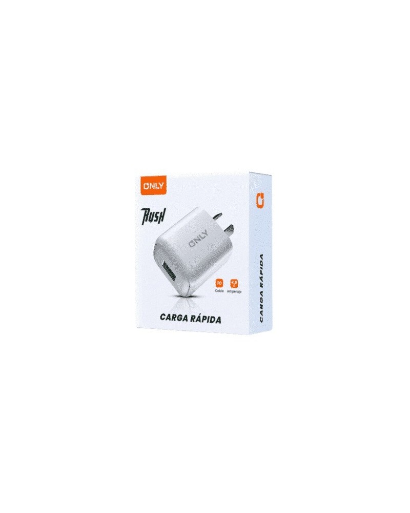 CARGADOR 220V A USB + CABLE MICRO USB 4.8AMP CARGA RAPIDA RUSH MOD430 ONLY