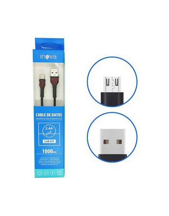 CABLE MICRO USB V8 2.4AMP 1MTS CAB-065A INOVA