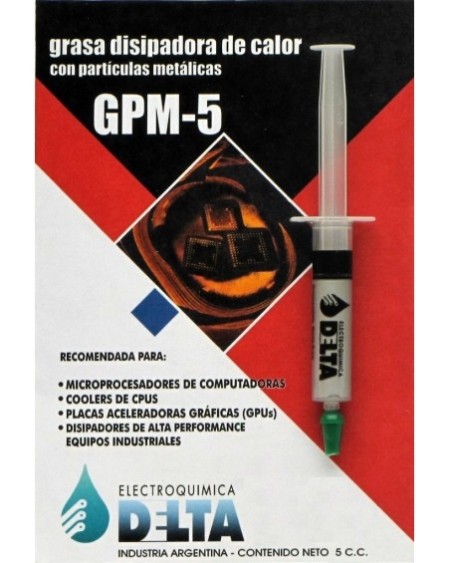 JERINGA GRASA DISIPADORA CON PARTICULAS DE METAL 5CC DELTA