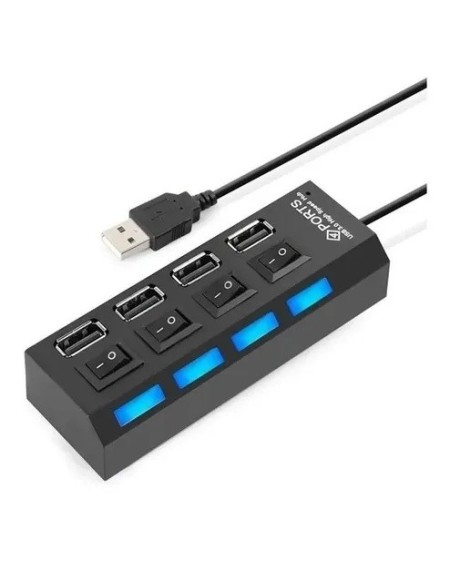 HUB USB 4 PUERTOS C/INTERRUSPTOR USB 2.0 KQ-4911 INT.CO