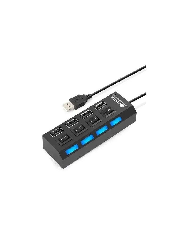 HUB USB 4 PUERTOS C/INTERRUSPTOR USB 2.0 KQ-4911 INT.CO