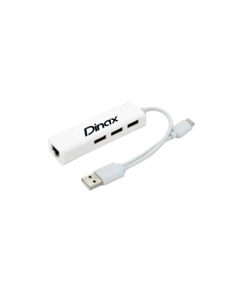 CONVERSOR DE USB A RED RJ45 Y HUB USB 3/1 DX-CONUSB31 DINAX