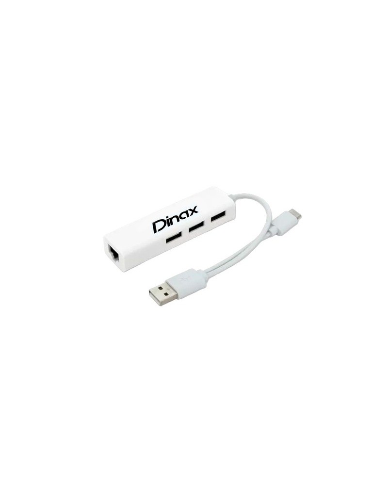 CONVERSOR DE USB A RED RJ45 Y HUB USB 3/1 DX-CONUSB31 DINAX