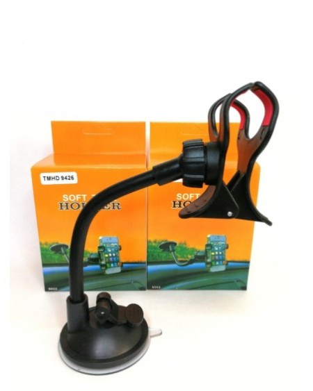 SOPORTE P/CELULAR P/AUTO NEGRO FLEXIBLE CH-2746 SOFT TUBE HOLDER TMHD