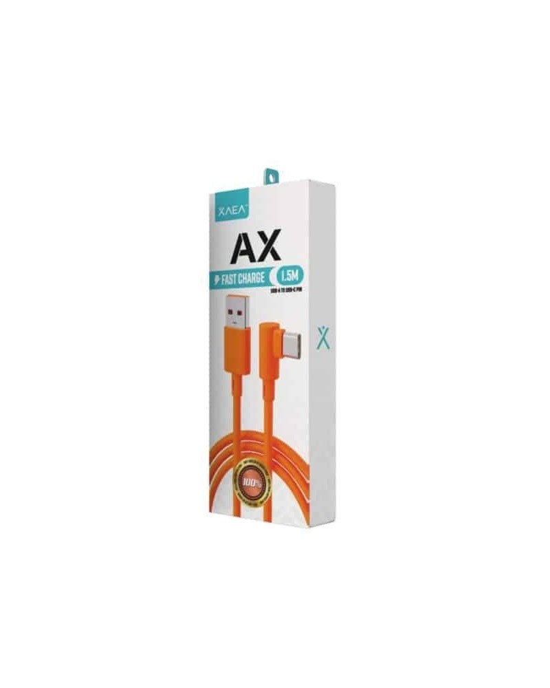 CALBE USB A TIPO C 90G 1.5MTS NARANJA MODX-002C XAEA