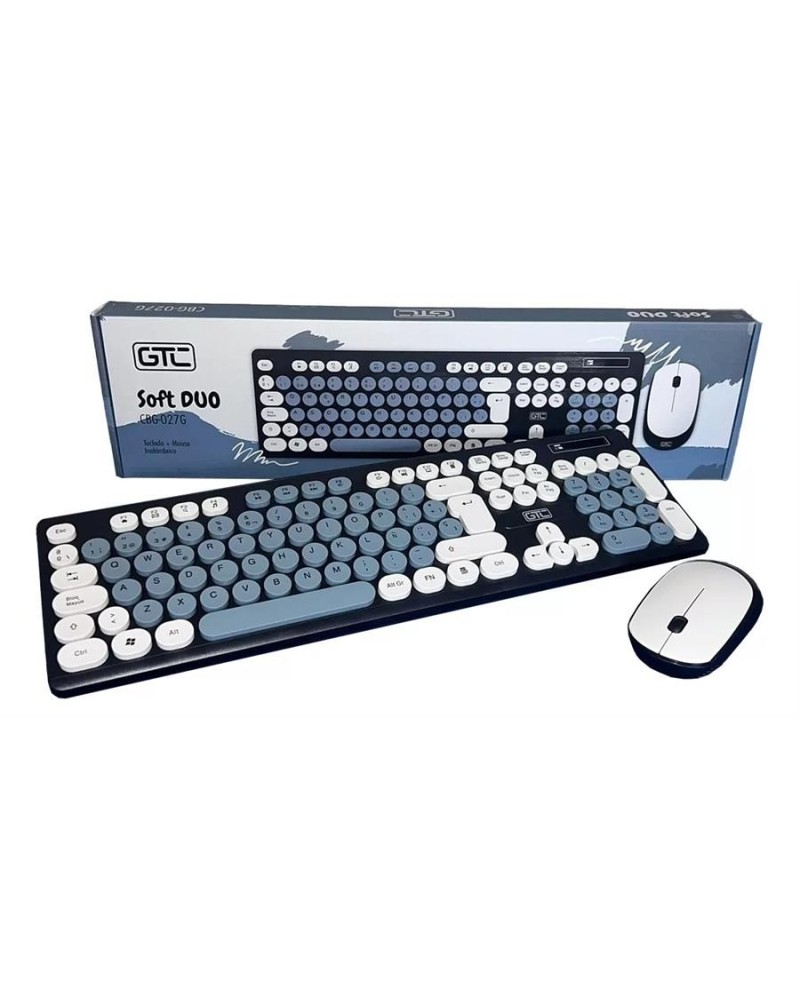 TECLADO + MOUSE WLS NEGRO C/ GRIZ SOFT DUO CBG-027N GTC
