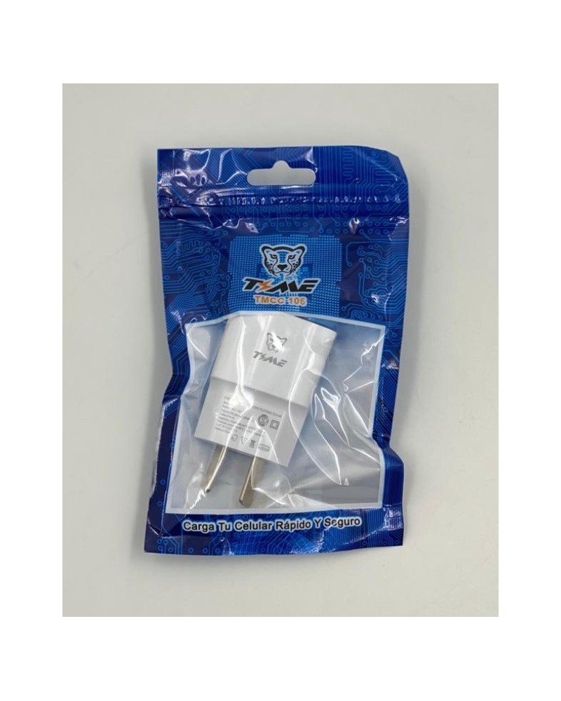 CARGADOR 220V A USB CABEZAL 1AMP TMCC-106 TIME