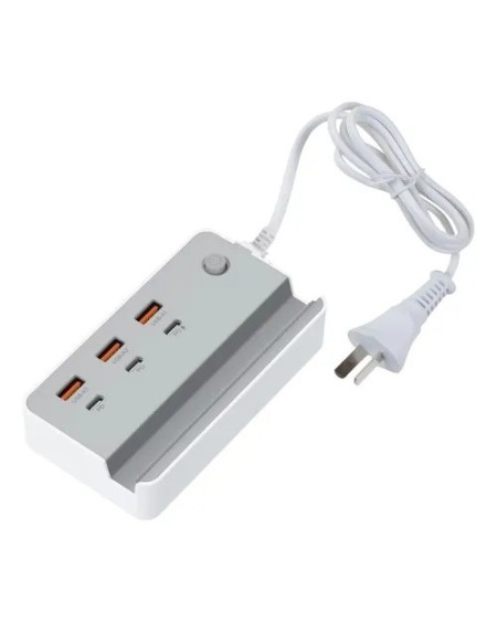 ZAPATILLA 3 USB + 3 USB TIPO C ESTACION DE CARGA RAUS-65295 MASUYA