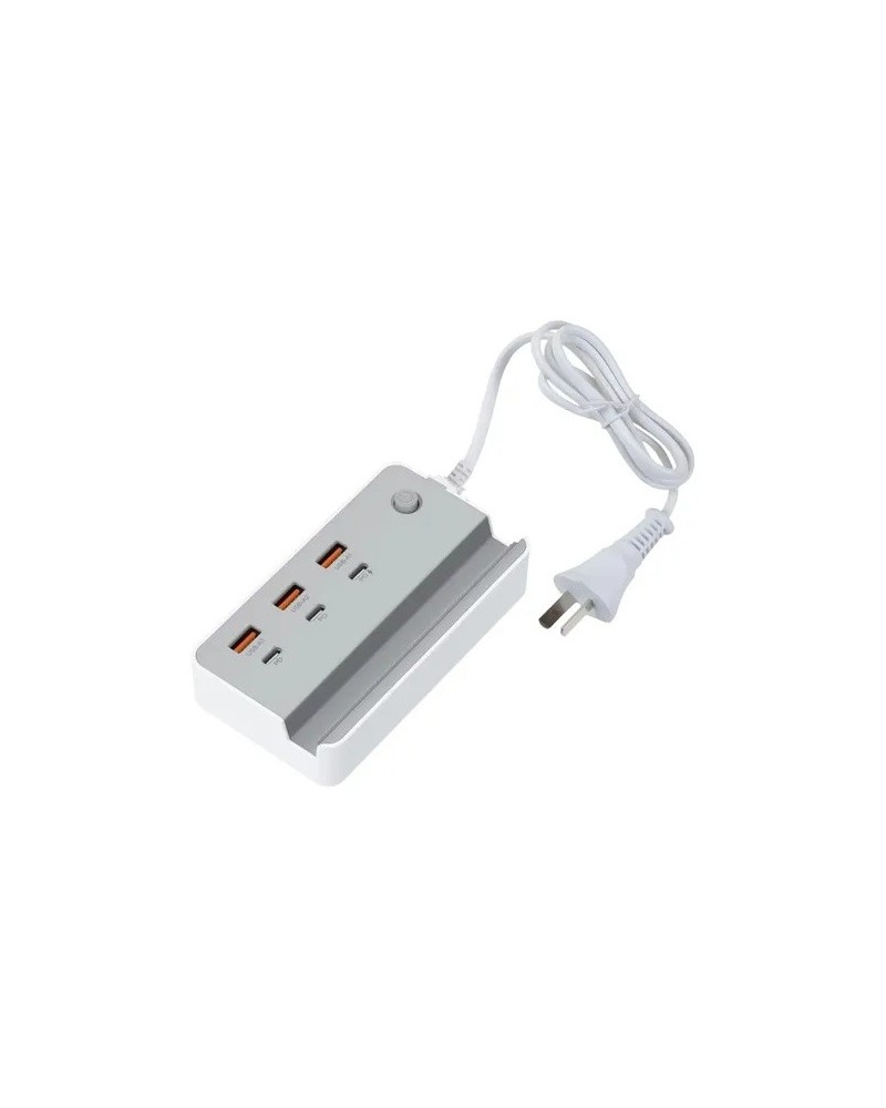 ZAPATILLA 3 USB + 3 USB TIPO C ESTACION DE CARGA RAUS-65295 MASUYA