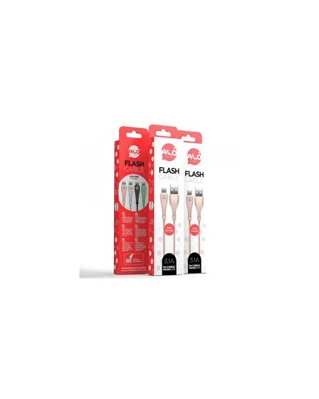CABLE USB TIPO C 3.1AMP ROSADO ALO
