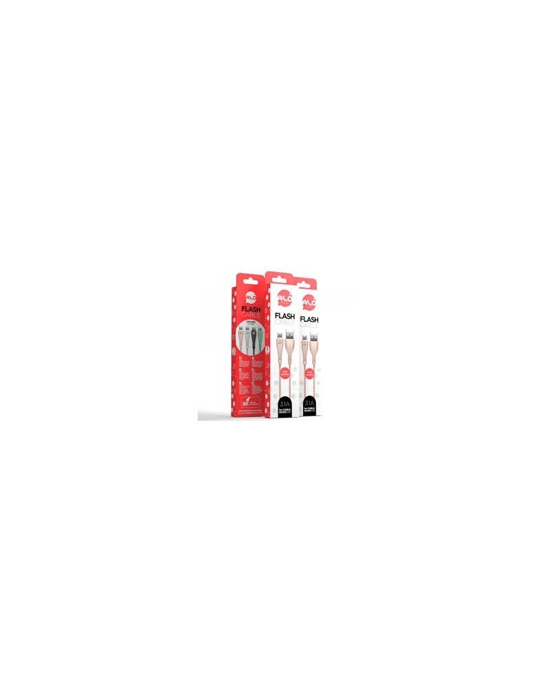 CABLE USB TIPO C 3.1AMP ROSADO ALO