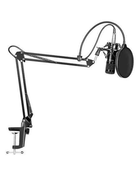 MICROFONO CONDENSER C/SOPORTE Y FILTRO MICSET802