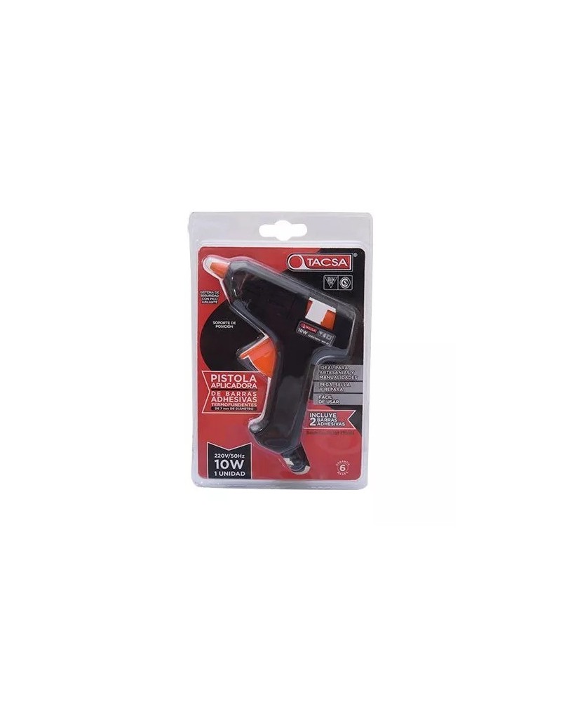 PISTOLA DE SILICONA ENCOLADORA DE PLASTICO CHICA 10W TACSA