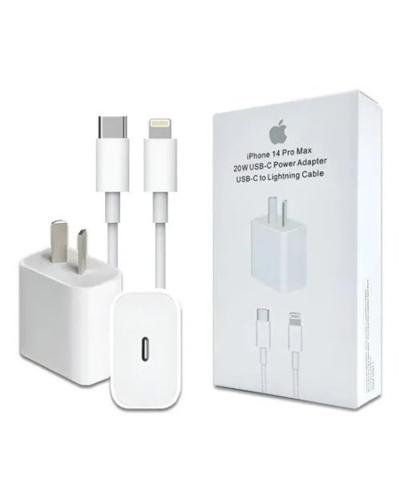 CARGADOR 220V A USB TIPO C + CABLE LIGHTNING 20W AP-CAR14 APRO