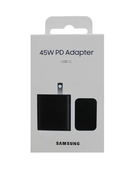 CARGADOR 220V A USB TIPO C CABEZAL 45W PD ADAPTER SAMSUNG