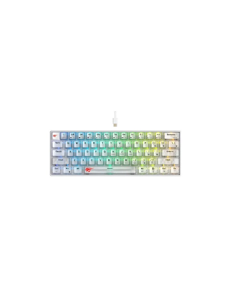 TECLADO GAMER MECANICO TRANSPARENTE KM903L 61 KEYS HAVIT
