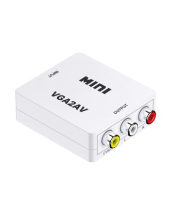 CONVERSOR DE VGA A RCA VGA2AV BLANCO 1080P