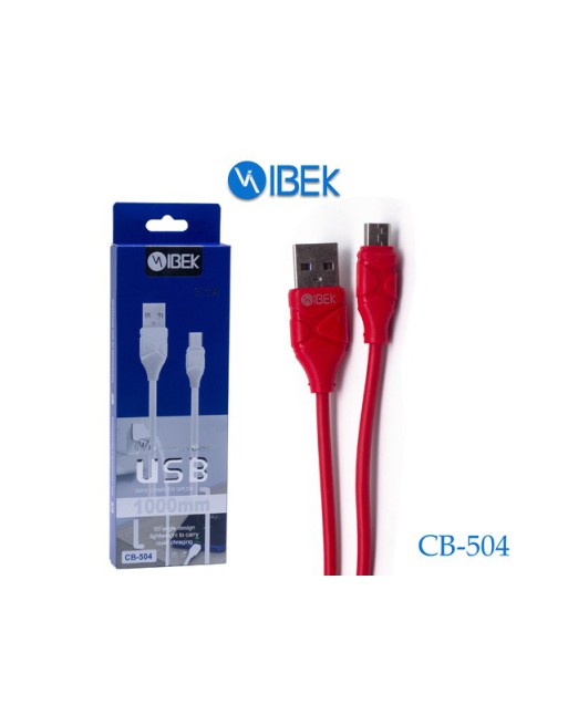 CABLE USB MICRO USB 3.1AMP 1MTS COLORES CARGA RAPIDA CB-504 IBEK