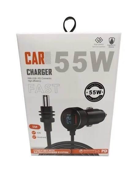 CARGADOR 12V C/PANTALLA PARA ANTENA STARLINK 55W