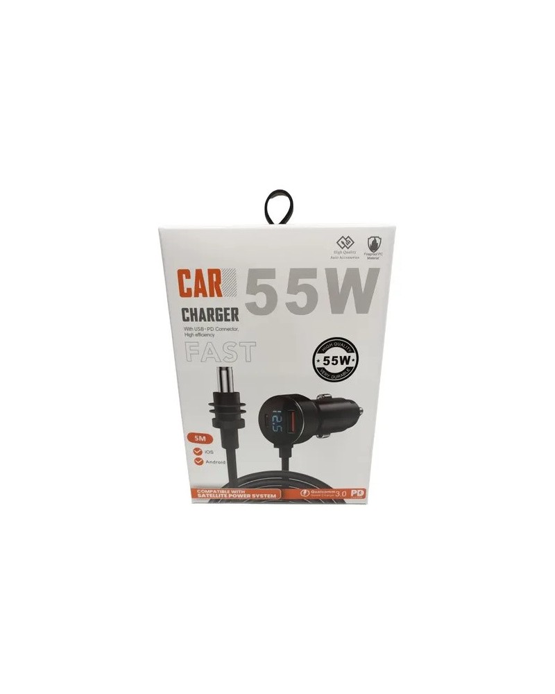 CARGADOR 12V C/PANTALLA PARA ANTENA STARLINK 55W