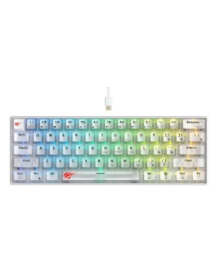 TECLADO GAMER MECANICO TRANSPARENTE KM903L 61 KEYS HAVIT
