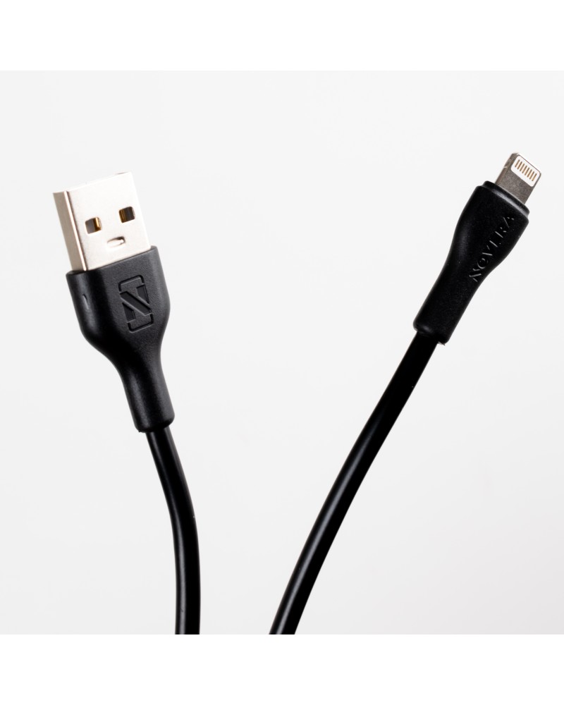 CABLE USB IPHONE 1MTS 10W NEGRO Y DORADO EZ-W83 EZRA