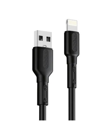 CABLE USB IPHONE 1MTS 10W NEGRO Y ROJO EZ-W83 EZRA