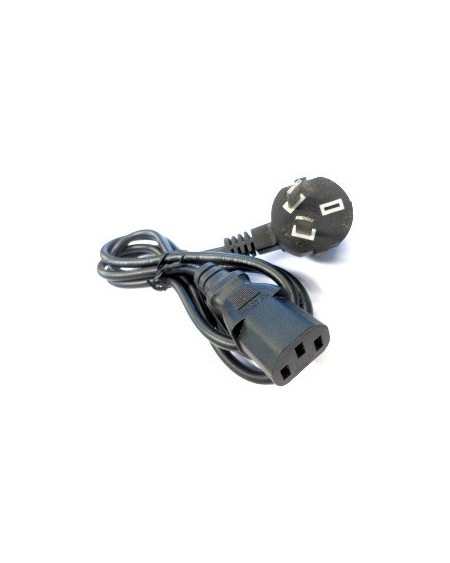 CABLE 220VLS NEGRO DE GOMA 90 GRADOS POWER PC
